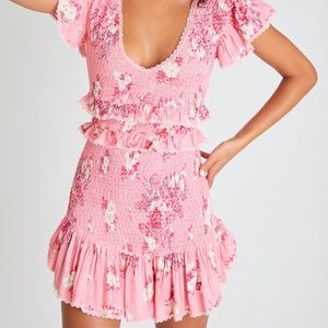 LoveShackFancy Sonora Mini Dress Pink | Size XS